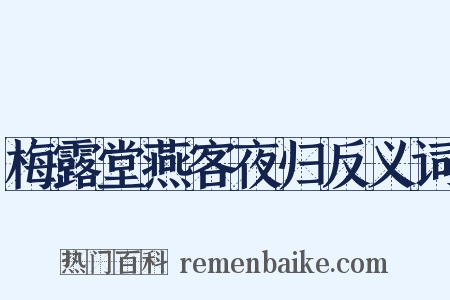 梅露堂燕客夜归反义词是什么意思的图片